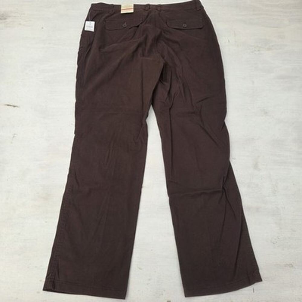 St John's Bay Womens 16W Brown Straight Leg Pants Secretly Slender NWT